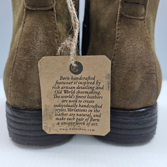 Born Laney Chelsea Ankle Bootie Women 9.5 Rust Brown Suede Distressed Rustic NEW - Picture 12 of 15